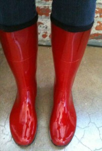 Shiny Red Boots