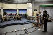 The Grad Students Set Up for a Tracking Shot