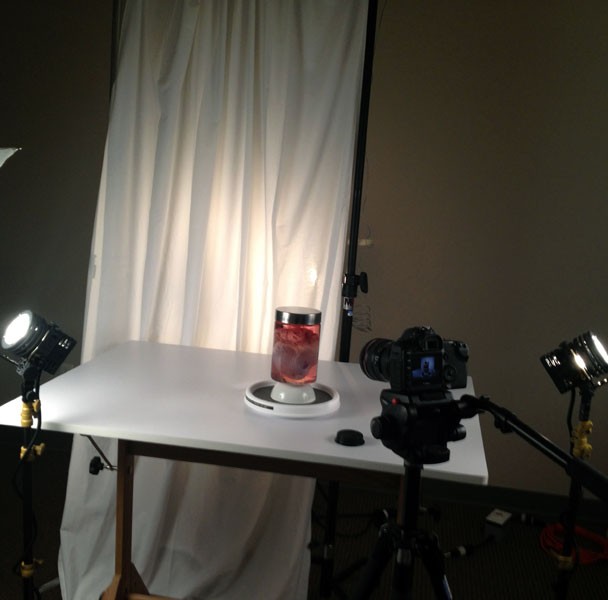 Lighting Set Up for Heart in a Jar Shoot – View 3